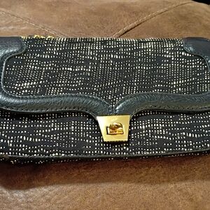 Sophie Theallet Black Wallet with Gold Accents